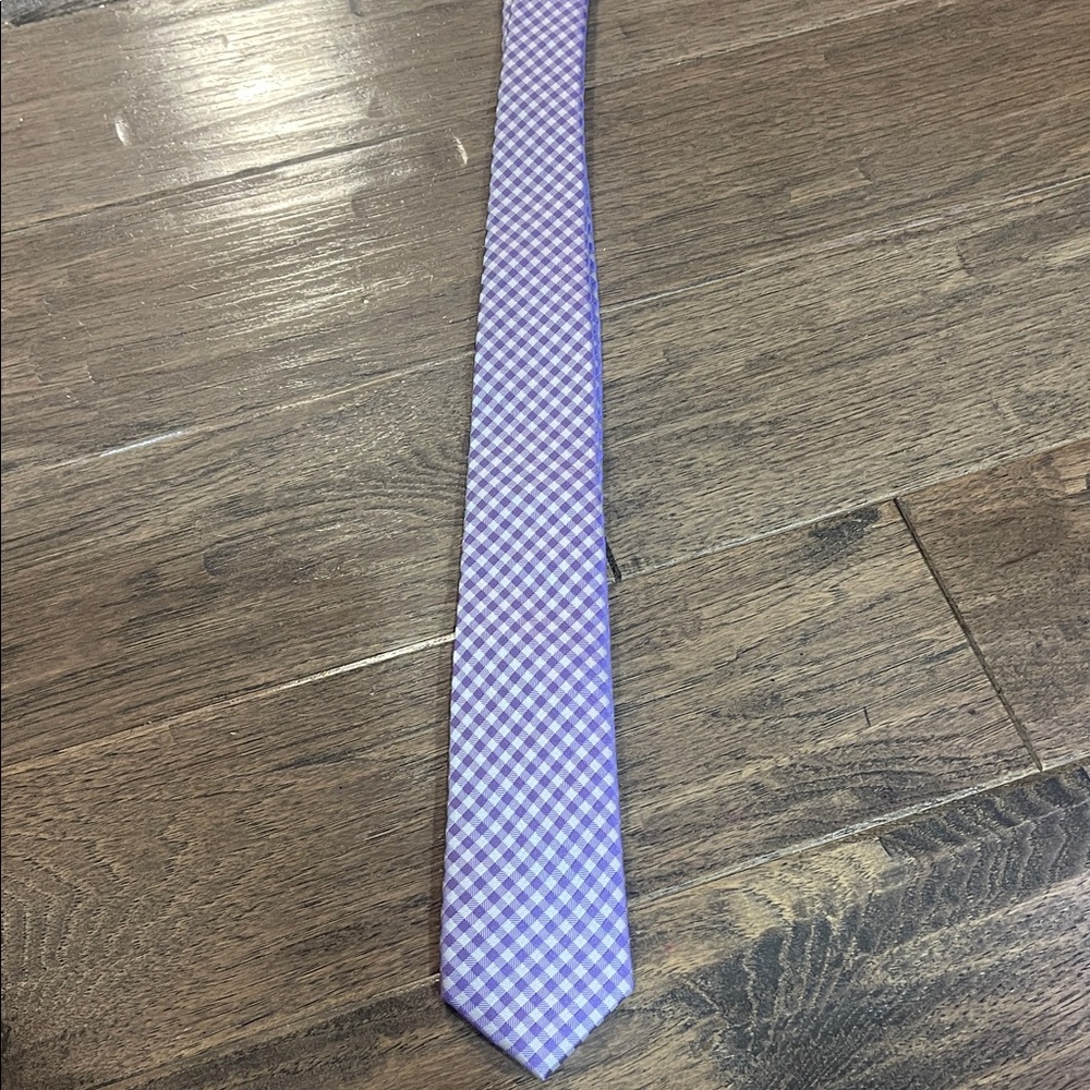 The Tie Bar Lavender Gingham Tie